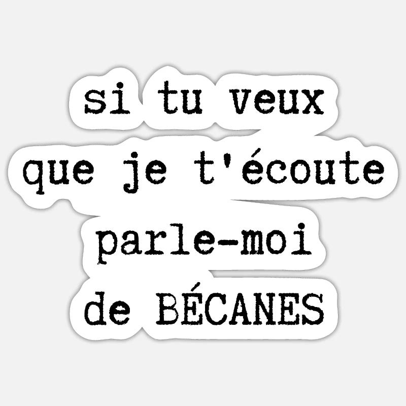 parle-moi de bécanes - Sticker taille S (10 x 10 cm) - blanc mat