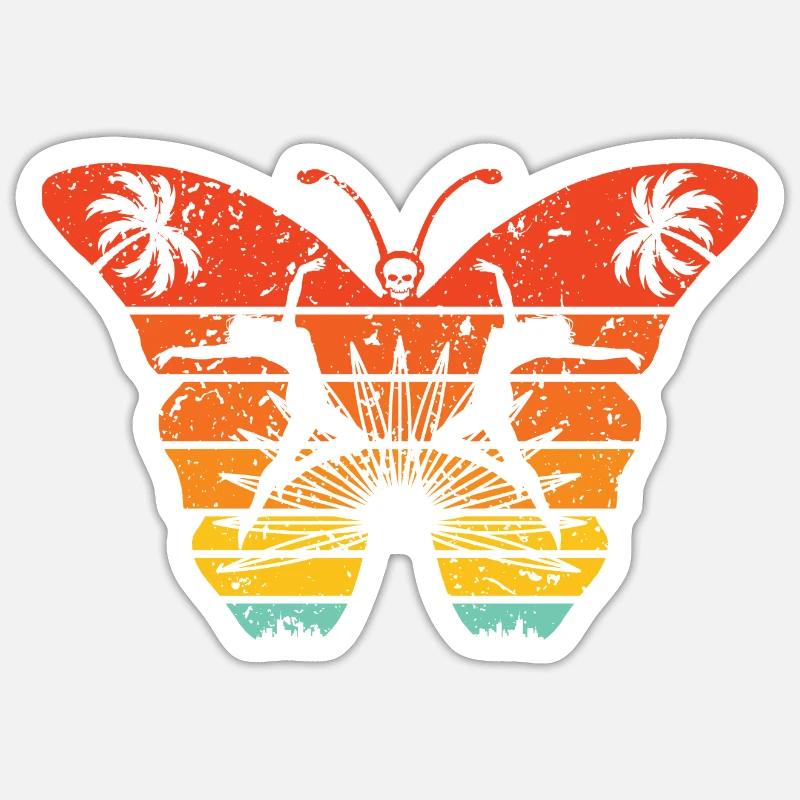 Étrange effet papillon Sticker taille S (10 x 10 cm)