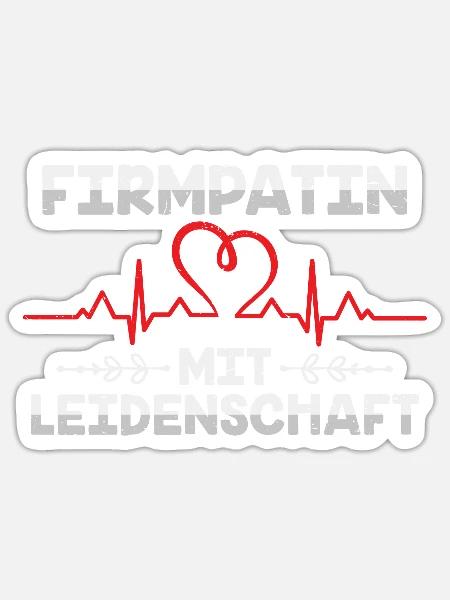 Firmpatin mit Leidenschaft Firmung - Sticker Größe S (10 x 10 cm) - Mattweiß