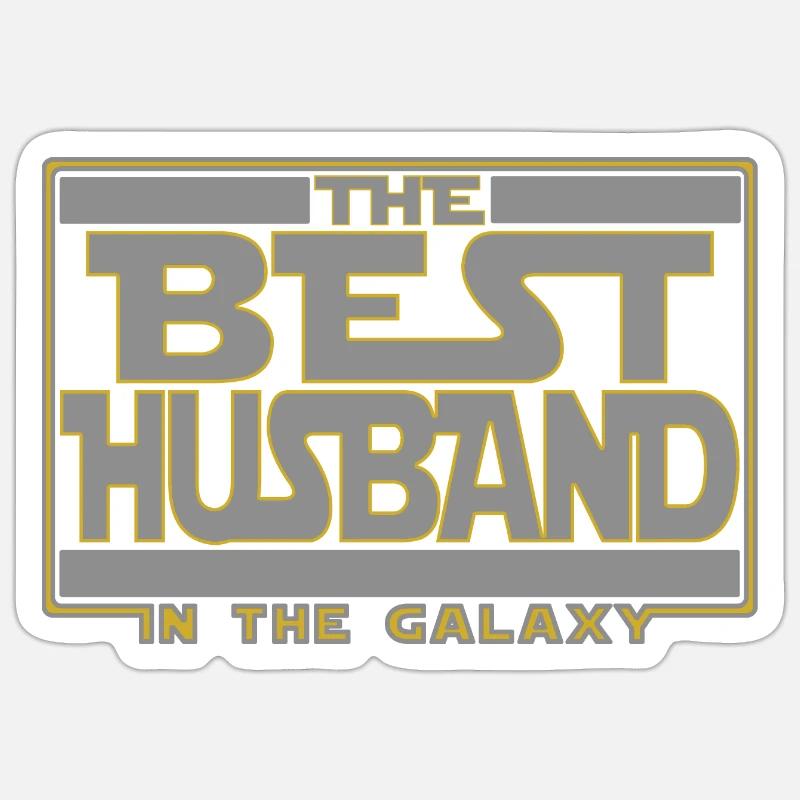 Der beste Ehemann in der Galaxie Sticker Größe S (10 x 10 cm)