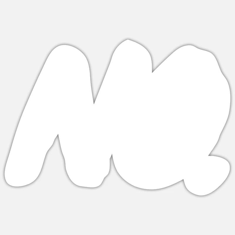 T-shirt avec NO écrit. Sticker taille S (10 x 10 cm)