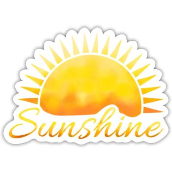 Sonnenschein - Sticker Größe S (10 x 10 cm) - Mattweiß - Vorne