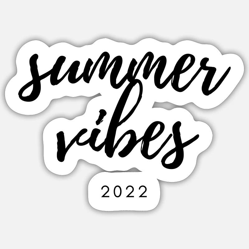 Summer Vibes - Sticker Größe S (10 x 10 cm) - Mattweiß