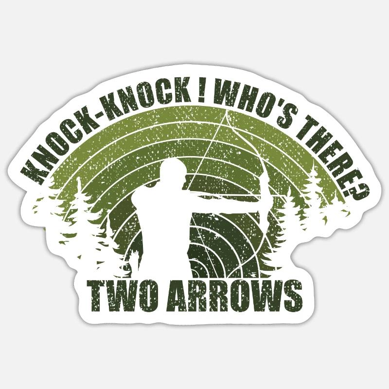archery archer bowhunting bow hunter fun Sticker size S (10 x 10 cm)