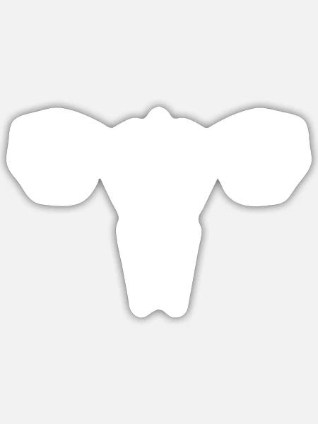 Geo Uti White - Sticker Größe S (10 x 10 cm) - Mattweiß