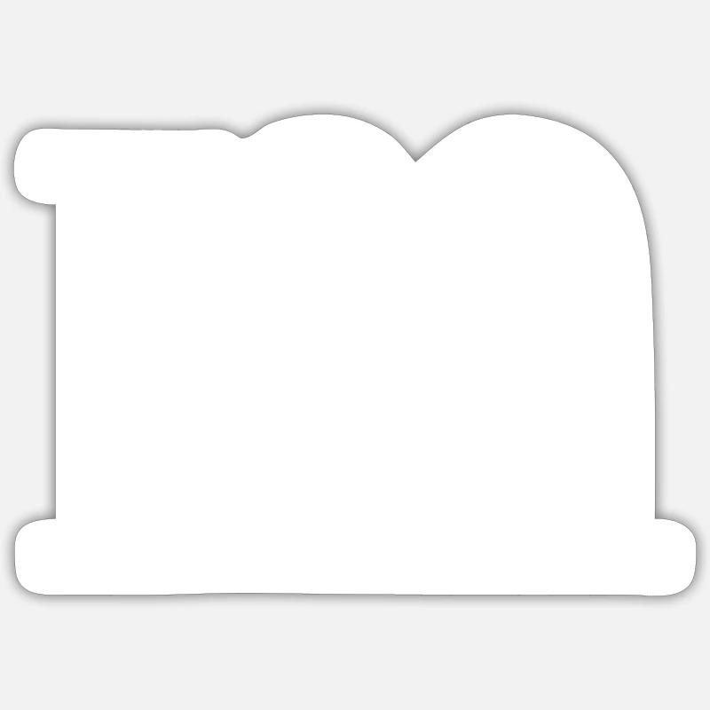 M und M Karnaval - Sticker Größe S (10 x 10 cm) - Mattweiß