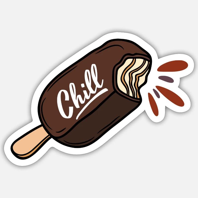 Eiscreme Chill Sticker Größe S (10 x 10 cm)