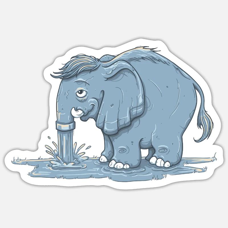 Pipo - Sticker taille S (10 x 10 cm) - blanc mat