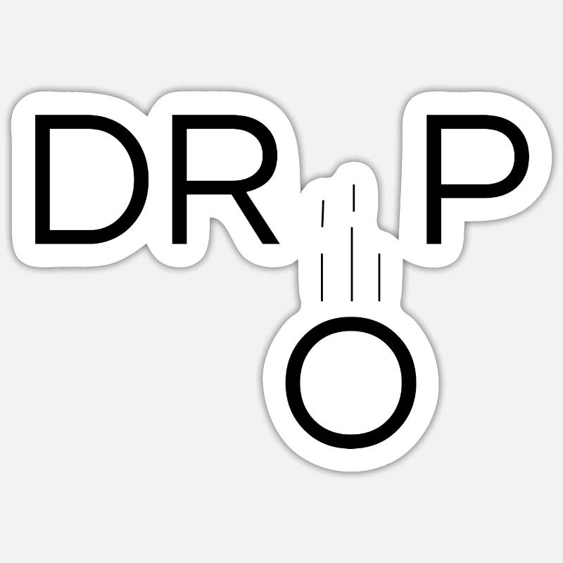 original drop gift - Sticker size S (10 x 10 cm) - white matte