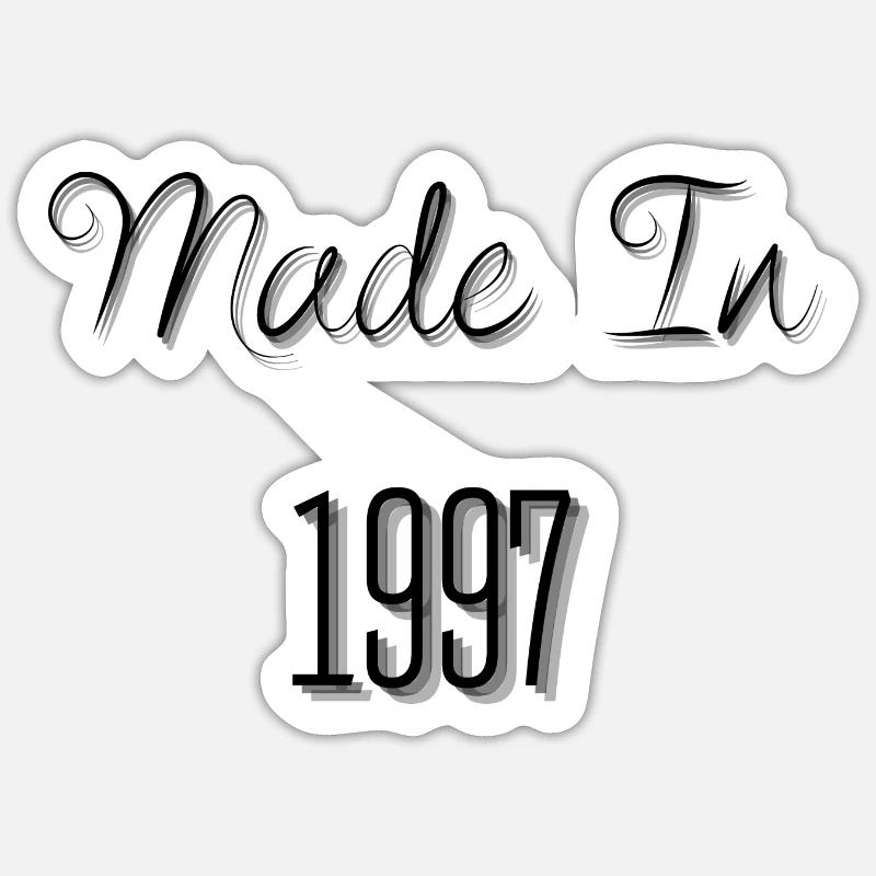 Created in 1997 - Sticker size S (10 x 10 cm) - white matte