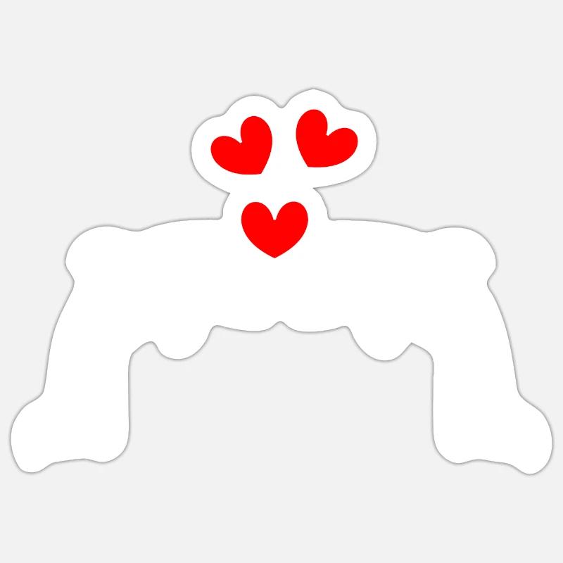 Dolphins in love - Sticker size S (10 x 10 cm) - white matte