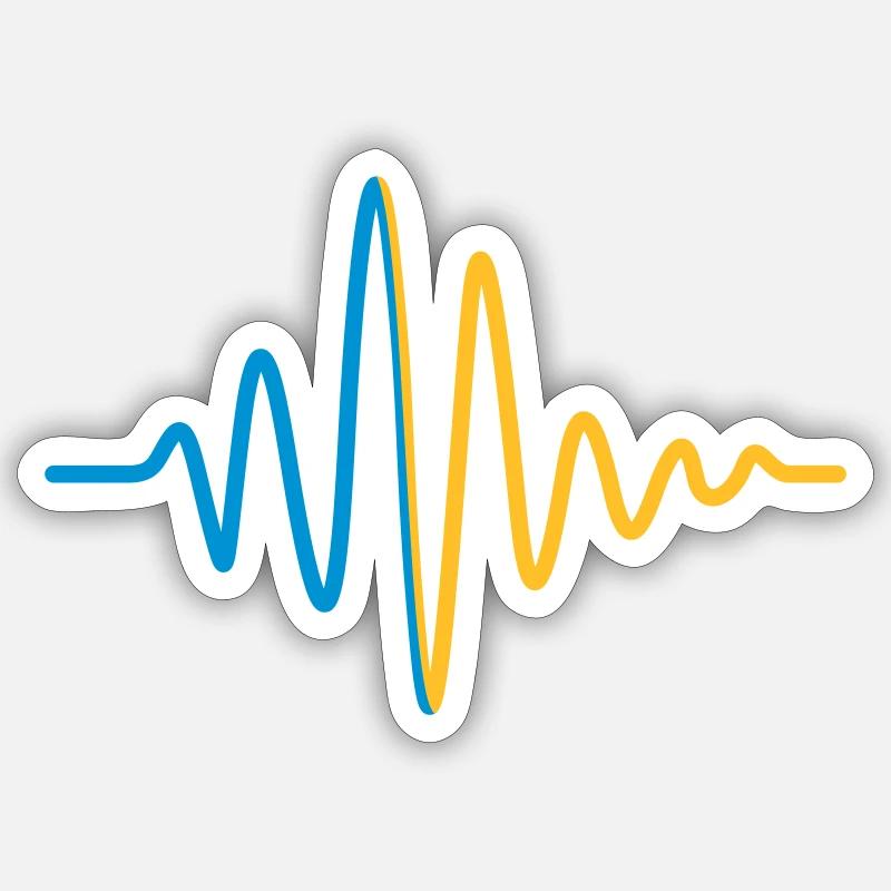 Heartbeat Pulse Frequency Display - Sticker size S (10 x 10 cm) - white matte