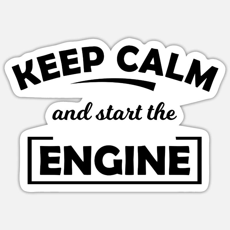 Start the engines Sticker size S (10 x 10 cm)