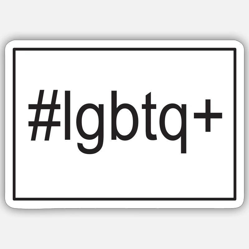 Lgbtq+ - Sticker size S (10 x 10 cm) - white matte