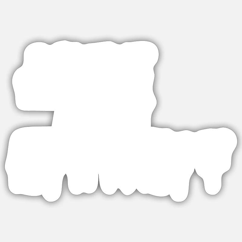 Schlichtes Textdesign - Sticker Größe S (10 x 10 cm) - Mattweiß