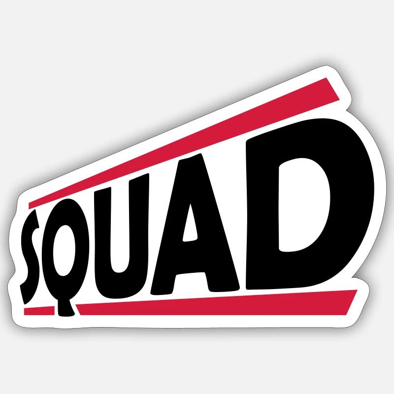 Squad Team Logo Design - Sticker size S (10 x 10 cm) - white matte