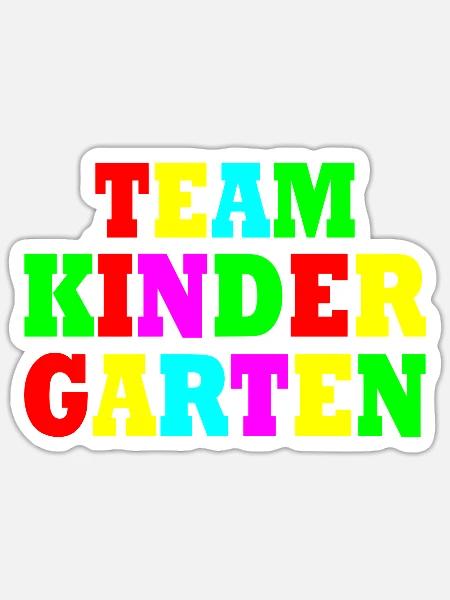 Team kindergarten - Sticker Größe S (10 x 10 cm) - Mattweiß
