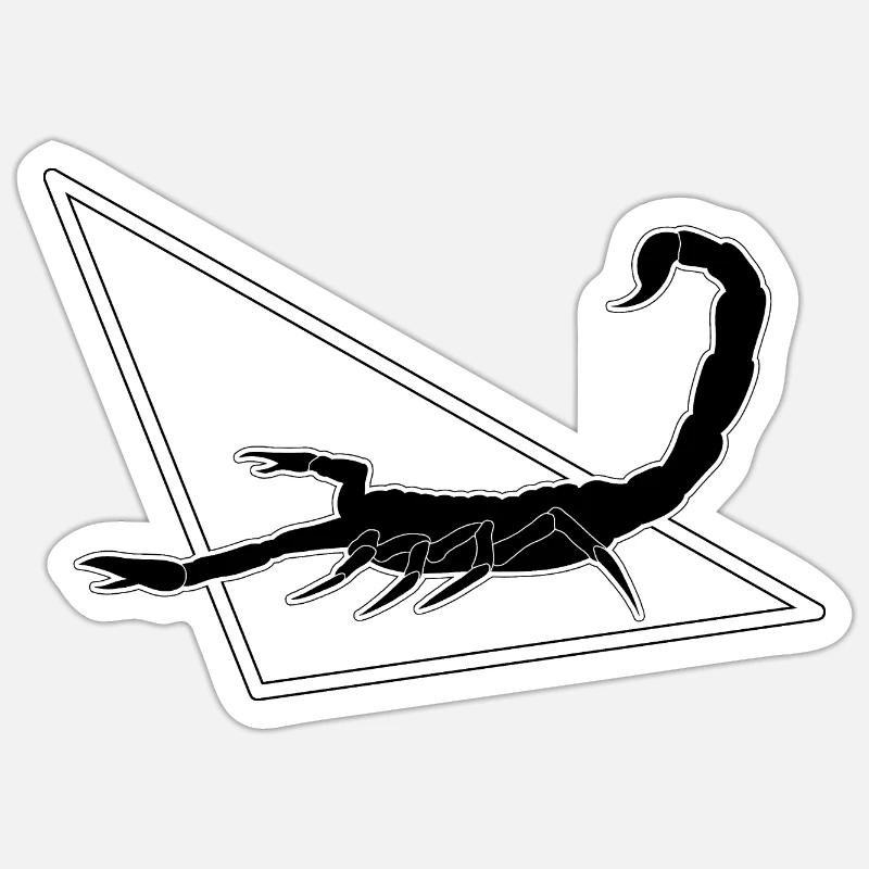 Scorpion - Sticker taille S (10 x 10 cm) - blanc mat