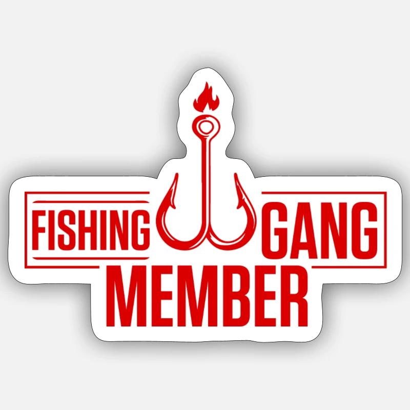 Gang de pêcheurs - Sticker taille S (10 x 10 cm) - blanc mat