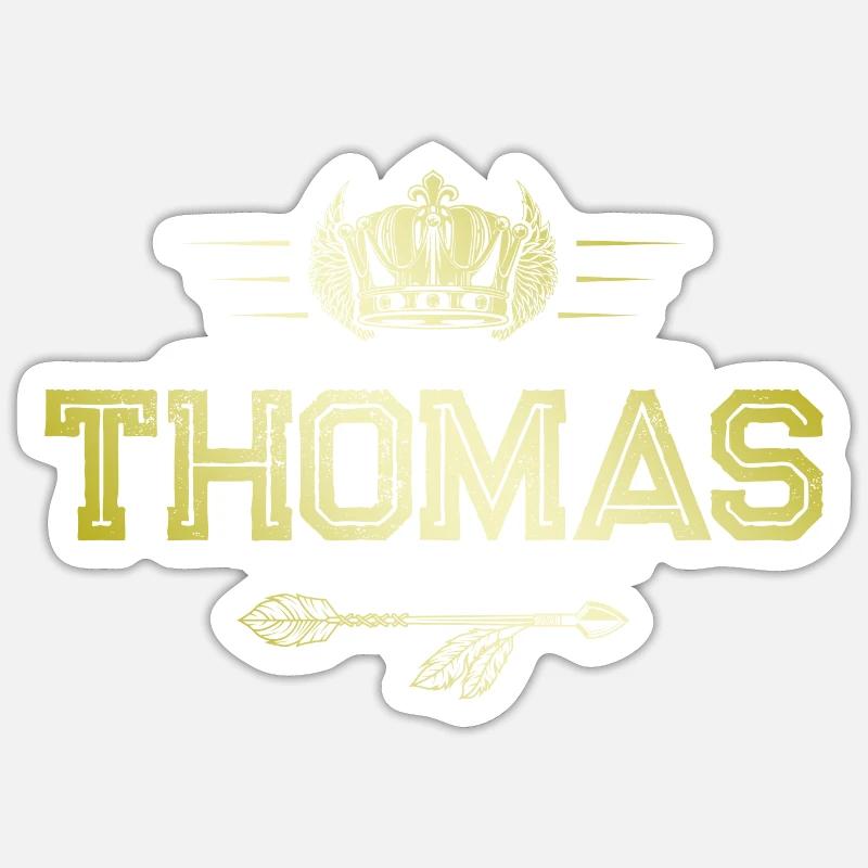Thomas - Sticker Größe S (10 x 10 cm) - Mattweiß