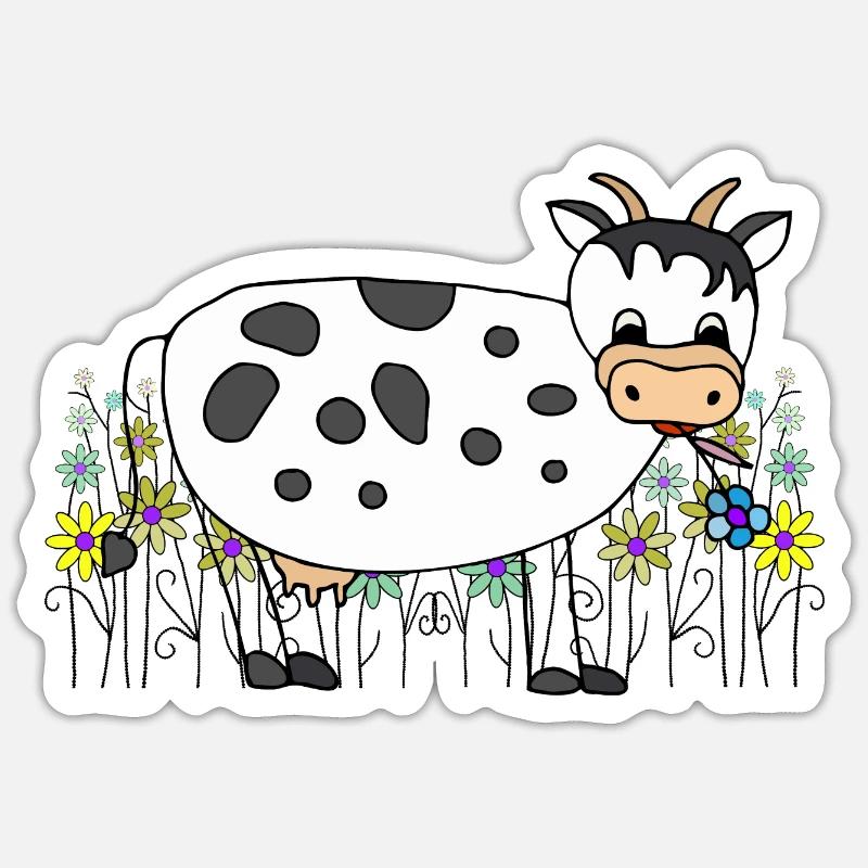 Kuh Sticker Größe S (10 x 10 cm)