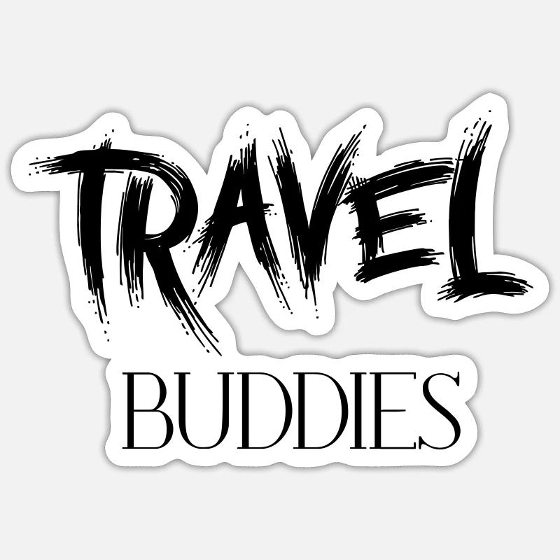 Compagnons de voyage - Sticker taille S (10 x 10 cm) - blanc mat