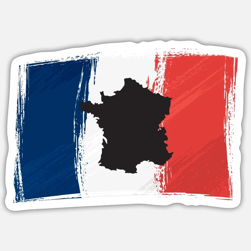 Frankreich Sticker Größe S (10 x 10 cm)
