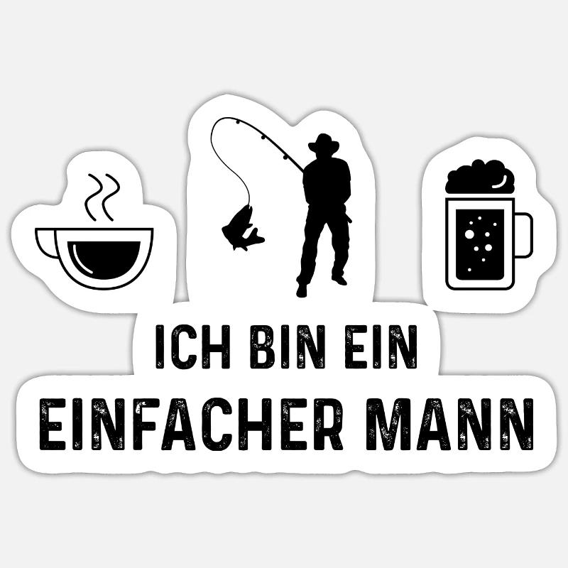 Ich bin ein Einfacher Mann - Sticker Größe S (10 x 10 cm)