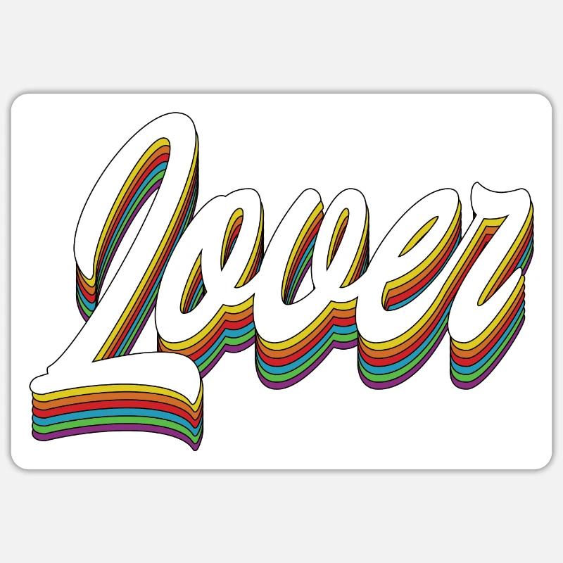Lover - Sticker Größe S (10 x 10 cm) - Mattweiß