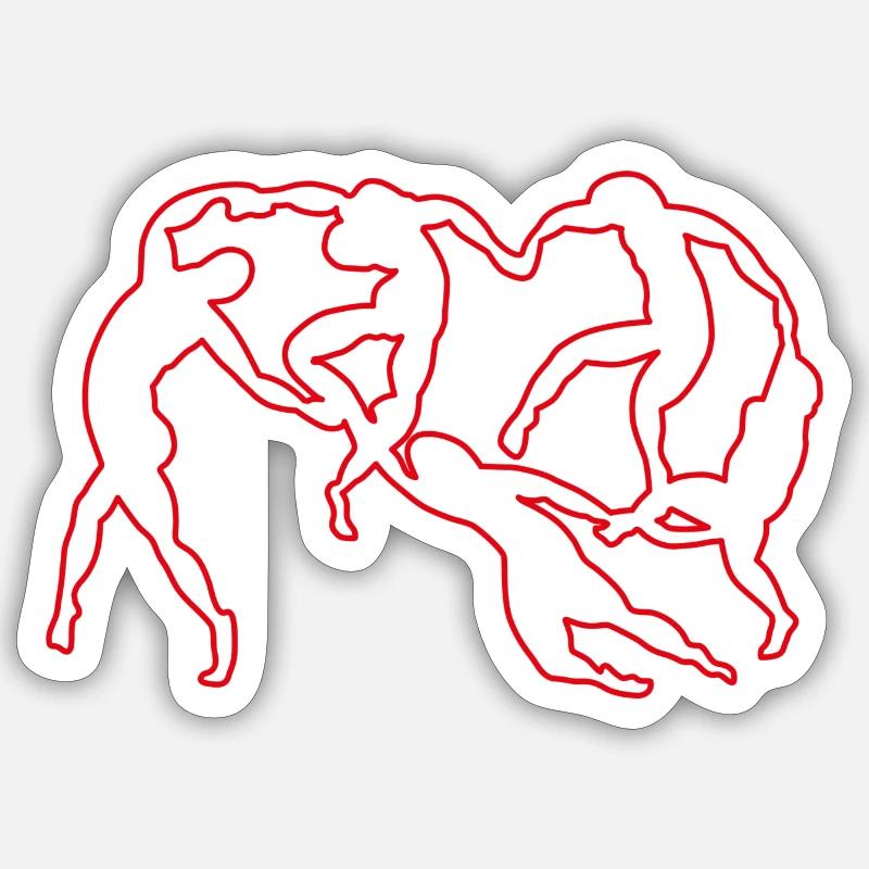 dance - Sticker size S (10 x 10 cm) - white matte