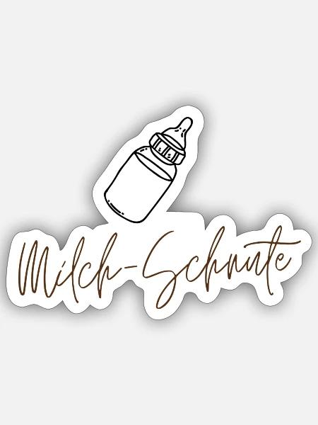 Milch-Schnute - Sticker Größe S (10 x 10 cm) - Mattweiß