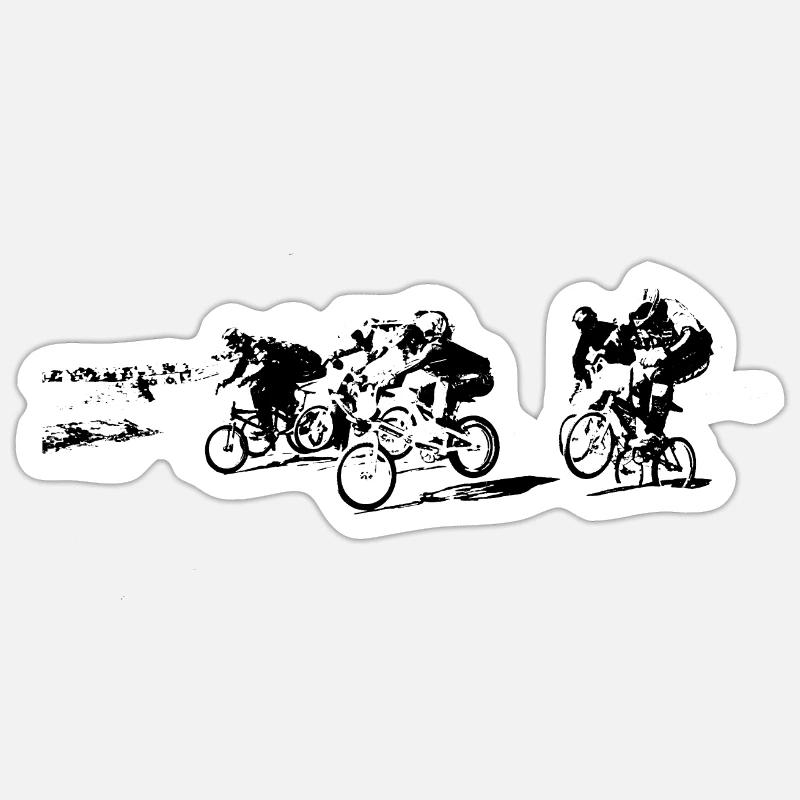 bmx race - Sticker size S (10 x 10 cm) - white matte