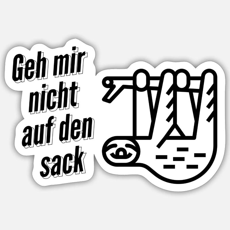 Faultier - Sticker Größe S (10 x 10 cm) - Mattweiß