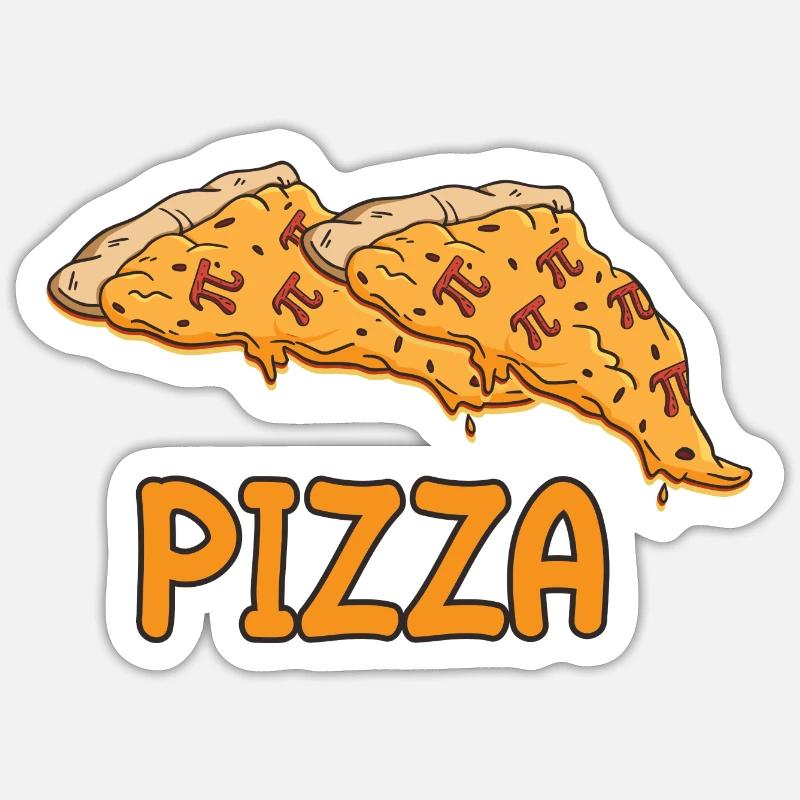 Math Pizza Pi Sticker taille S (10 x 10 cm)