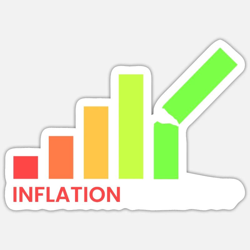 inflation will fall Sticker size S (10 x 10 cm)