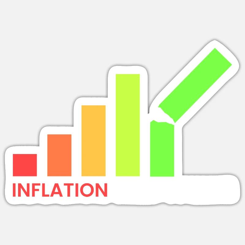 Inflation wird fallen Sticker Größe S (10 x 10 cm)