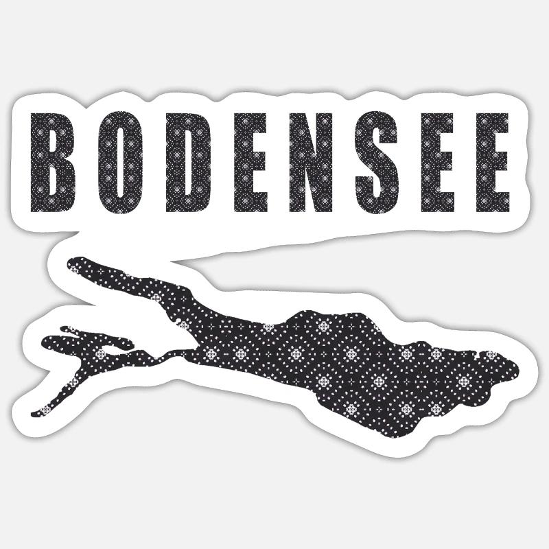 Original Bodensee Design - Sticker Größe S (10 x 10 cm) - Mattweiß