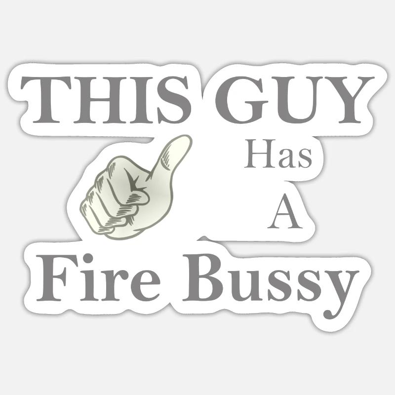 this guy has a fire busy Sticker taille S (10 x 10 cm)
