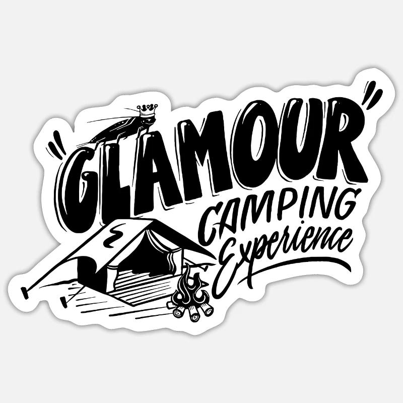 Glamour Camping Sticker size S (10 x 10 cm)