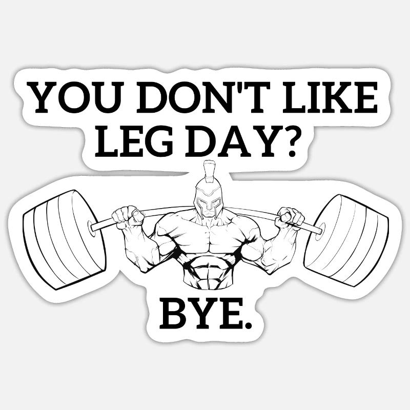 Don't Skip Legs Sticker size S (10 x 10 cm)