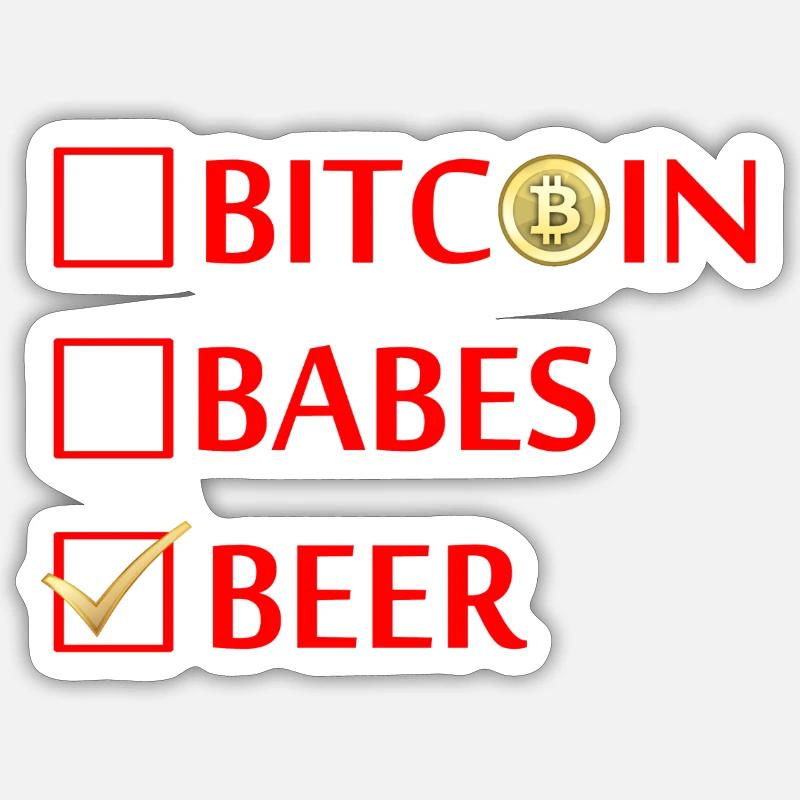 Beer - Sticker taille S (10 x 10 cm) - blanc mat