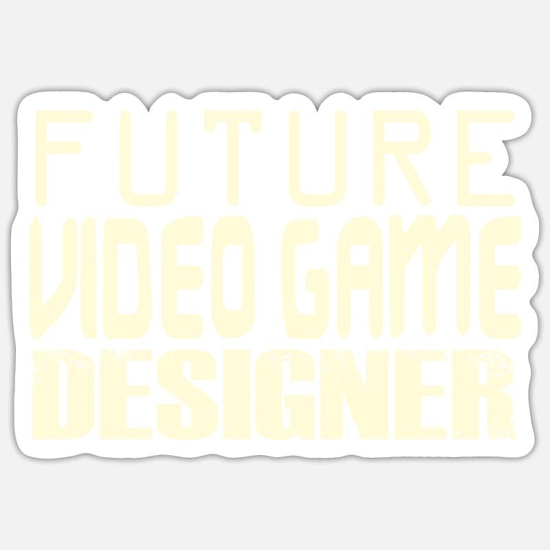 Future Video Game Designer - Sticker size S (10 x 10 cm) - white matte