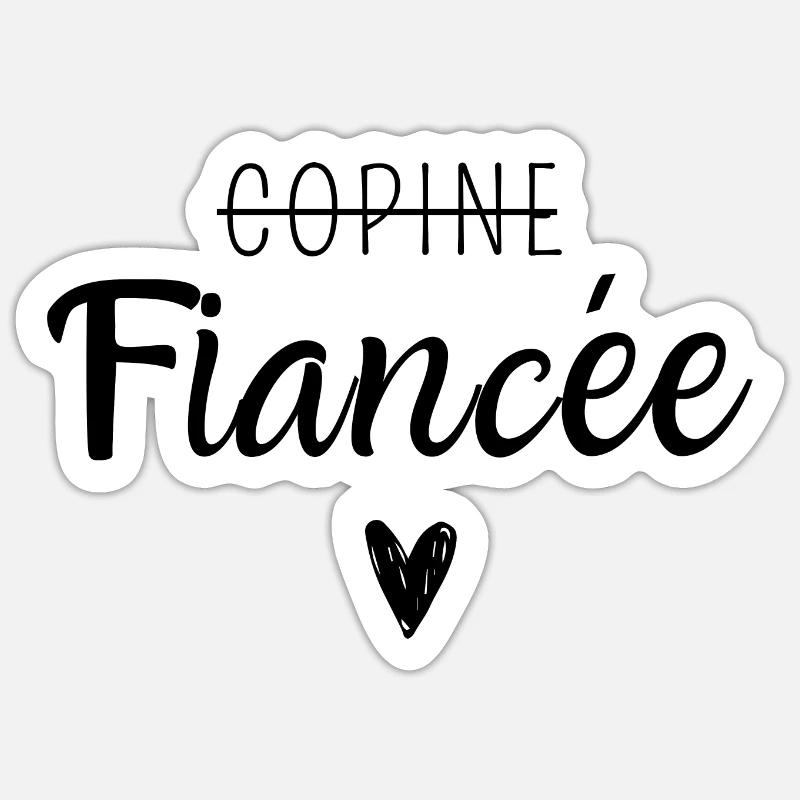 Fiancée Sticker taille S (10 x 10 cm)