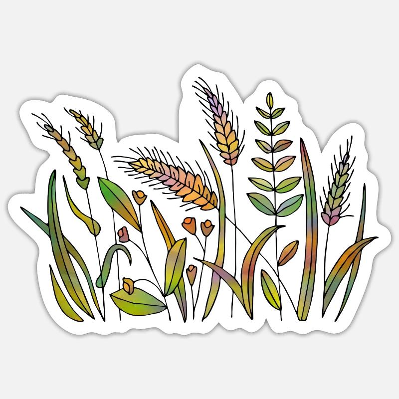 Græs Sticker størrelse S (10 x 10 cm)