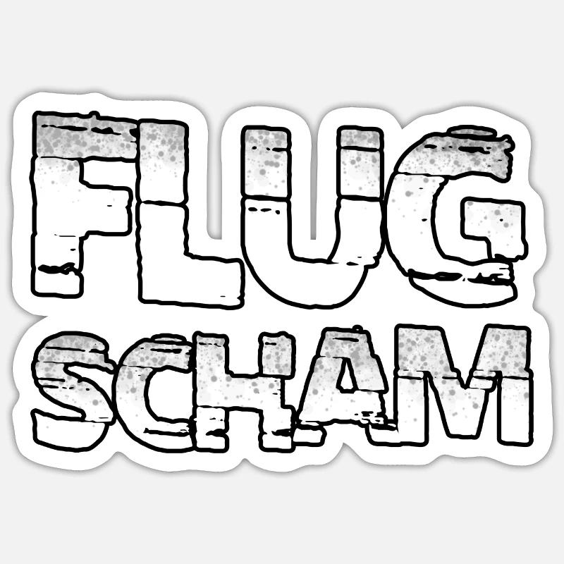 German Flugscham Sticker Größe S (10 x 10 cm)