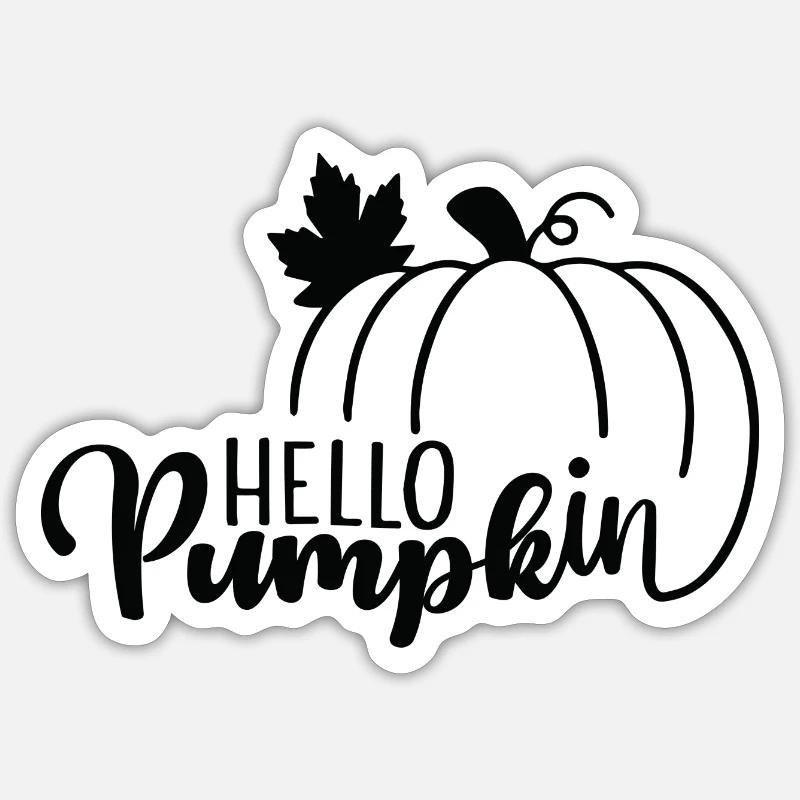 Hello Pumpkin - Sticker size S (10 x 10 cm) - white matte