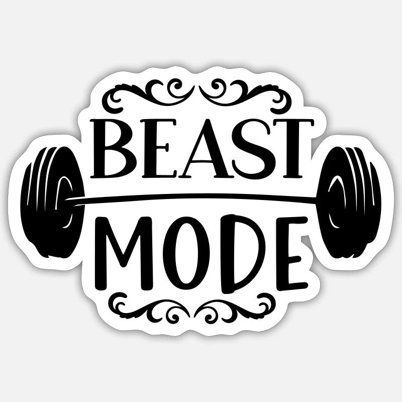 Beast mode 01 Sticker size S (10 x 10 cm)