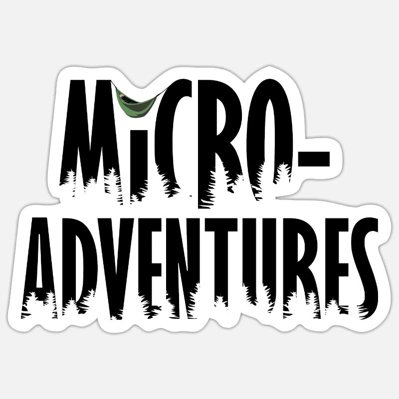 Microadventures - Sticker size S (10 x 10 cm) - white matte