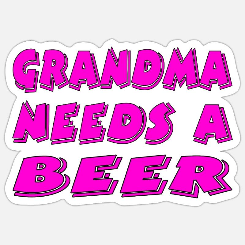 Bière - Sticker taille S (10 x 10 cm) - blanc mat