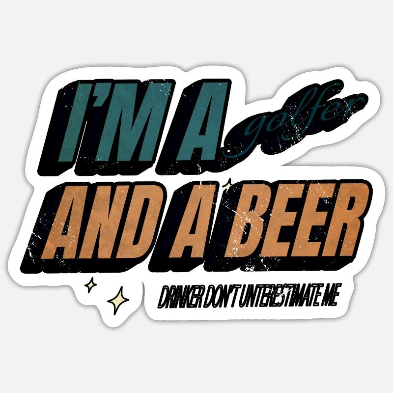 golfiphonecase funny golf course funny bowling Sticker Größe S (10 x 10 cm)